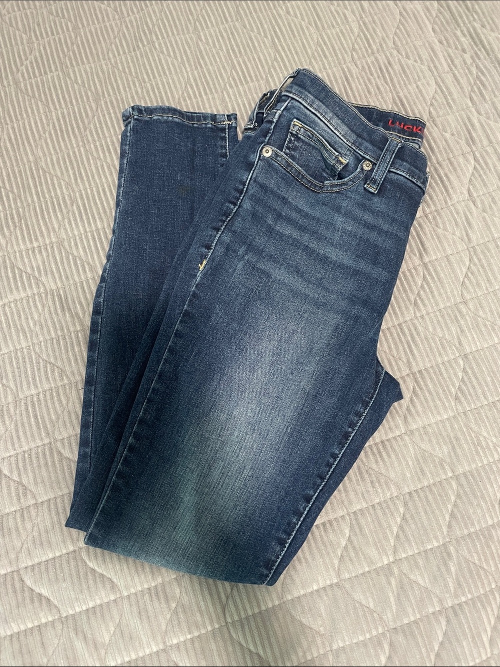 Lucky Brand Women's Medium Dark Blue Skinny Jeans